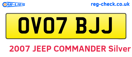 OV07BJJ are the vehicle registration plates.