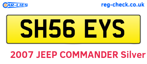 SH56EYS are the vehicle registration plates.
