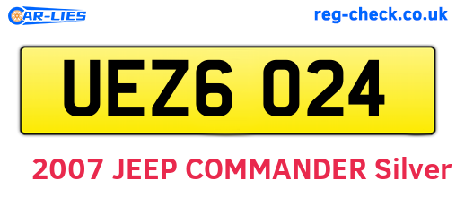UEZ6024 are the vehicle registration plates.