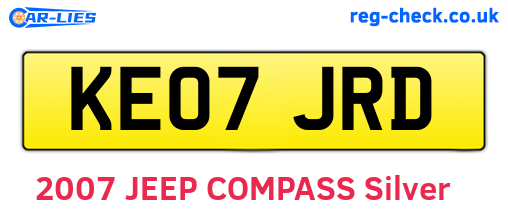 KE07JRD are the vehicle registration plates.