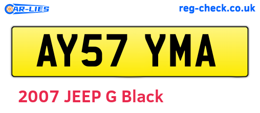 AY57YMA are the vehicle registration plates.