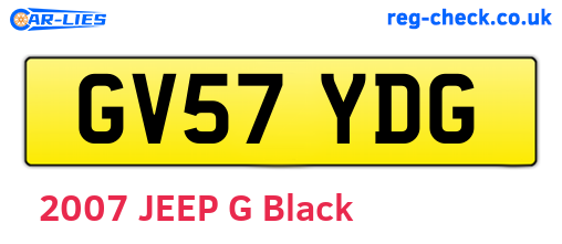 GV57YDG are the vehicle registration plates.
