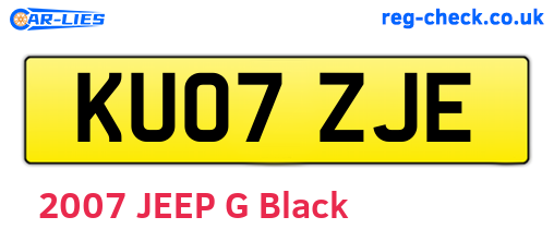 KU07ZJE are the vehicle registration plates.
