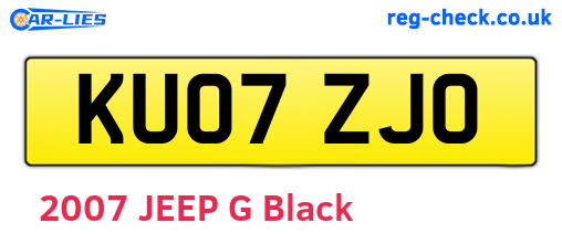 KU07ZJO are the vehicle registration plates.