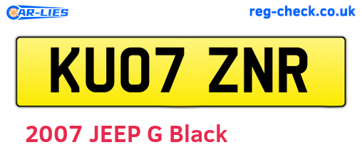 KU07ZNR are the vehicle registration plates.