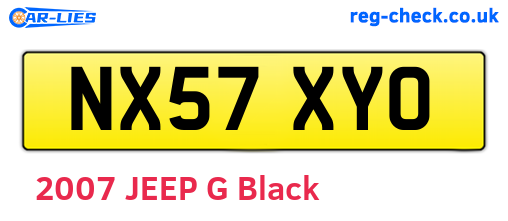 NX57XYO are the vehicle registration plates.
