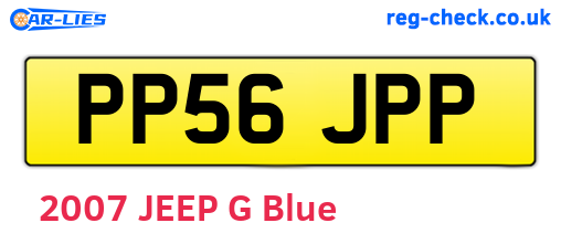 PP56JPP are the vehicle registration plates.