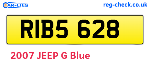 RIB5628 are the vehicle registration plates.