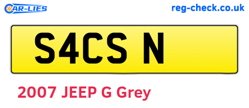 S4CSN are the vehicle registration plates.