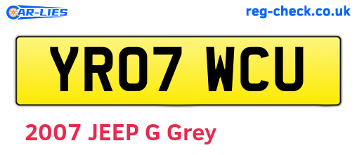 YR07WCU are the vehicle registration plates.