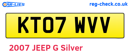 KT07WVV are the vehicle registration plates.