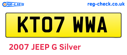 KT07WWA are the vehicle registration plates.