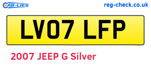 LV07LFP are the vehicle registration plates.