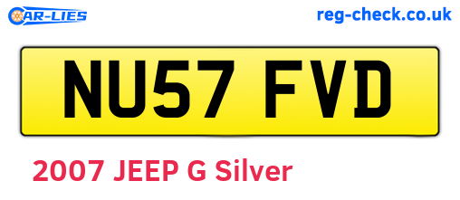 NU57FVD are the vehicle registration plates.