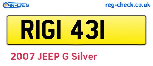 RIG1431 are the vehicle registration plates.