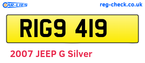 RIG9419 are the vehicle registration plates.