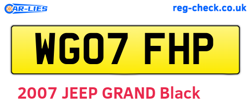 WG07FHP are the vehicle registration plates.