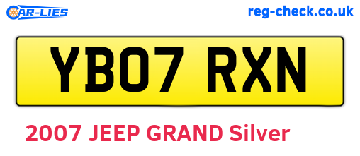 YB07RXN are the vehicle registration plates.