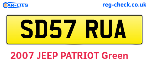 SD57RUA are the vehicle registration plates.