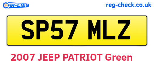 SP57MLZ are the vehicle registration plates.