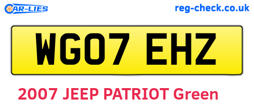 WG07EHZ are the vehicle registration plates.