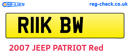 R11KBW are the vehicle registration plates.