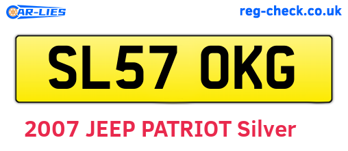SL57OKG are the vehicle registration plates.