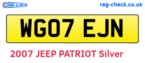 WG07EJN are the vehicle registration plates.
