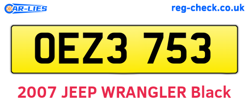 OEZ3753 are the vehicle registration plates.