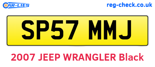 SP57MMJ are the vehicle registration plates.