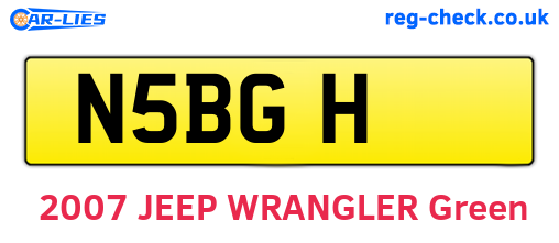 N5BGH are the vehicle registration plates.