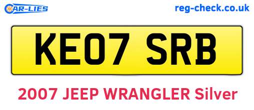 KE07SRB are the vehicle registration plates.