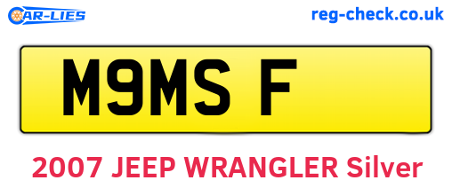 M9MSF are the vehicle registration plates.