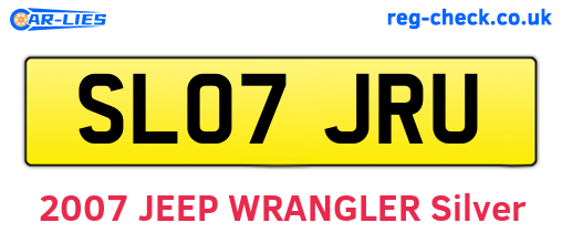 SL07JRU are the vehicle registration plates.
