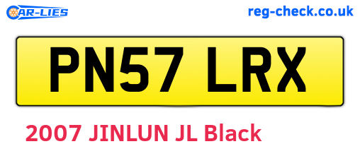 PN57LRX are the vehicle registration plates.