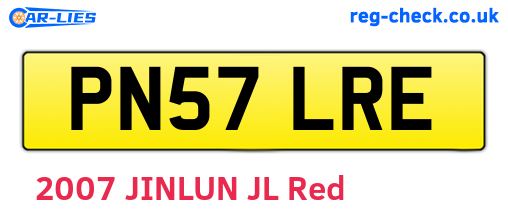 PN57LRE are the vehicle registration plates.