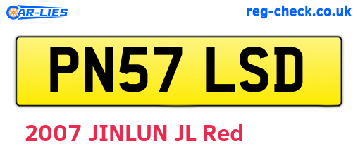 PN57LSD are the vehicle registration plates.