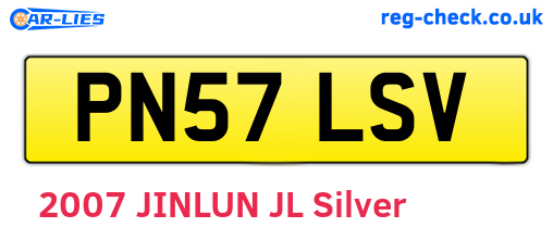 PN57LSV are the vehicle registration plates.