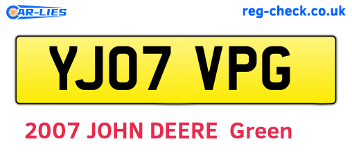 YJ07VPG are the vehicle registration plates.