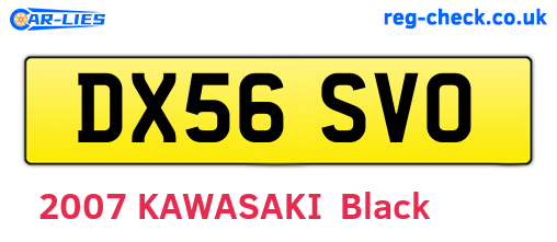 DX56SVO are the vehicle registration plates.