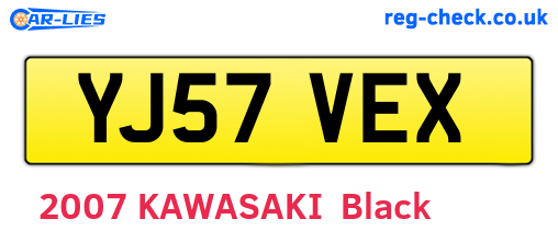 YJ57VEX are the vehicle registration plates.
