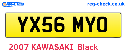YX56MYO are the vehicle registration plates.