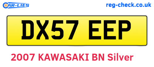 DX57EEP are the vehicle registration plates.