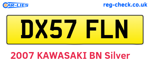 DX57FLN are the vehicle registration plates.