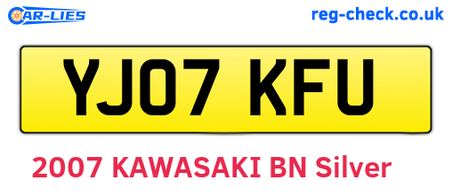 YJ07KFU are the vehicle registration plates.