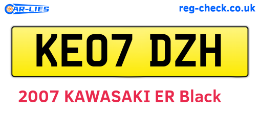 KE07DZH are the vehicle registration plates.