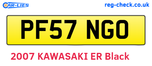 PF57NGO are the vehicle registration plates.