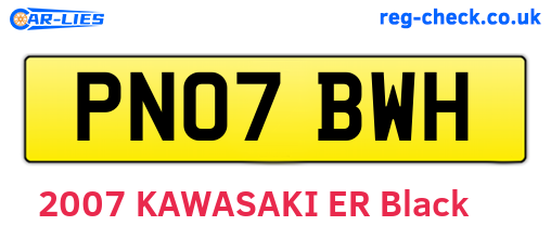 PN07BWH are the vehicle registration plates.