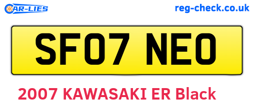 SF07NEO are the vehicle registration plates.