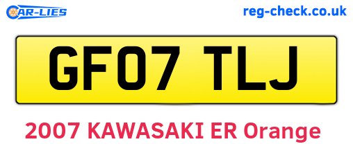 GF07TLJ are the vehicle registration plates.